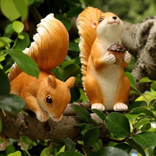 Entzückende Eichhörnchen-Statue für Hofdekoration, ideal für Baum oder Zaun (#1) von Volakebeing