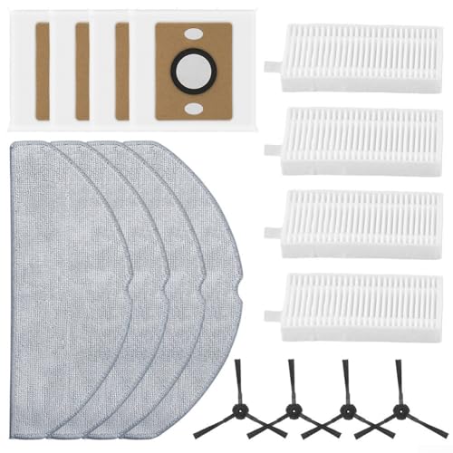 Essential Filter Mop Tuch und Staubbeutel Set für ILIFE A30 Pro Selbstentleerender Roboterstaubsauger 4 Filter und 4 Wischtücher (A) von Volakebeing