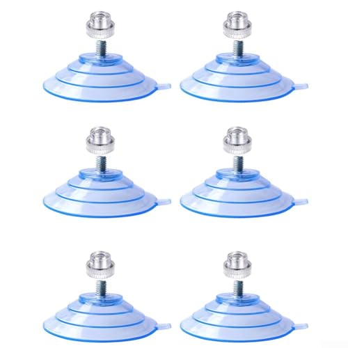 Glas-Saugnapf-Haken, transparent, PVC-Wandaufhänger mit starken Vakuumbechern für Glas, Spiegel, Fliesen, nicht poröse Oberflächen, wiederverwendbar, 2 kg Tragkraft, 6 Stück von Volakebeing
