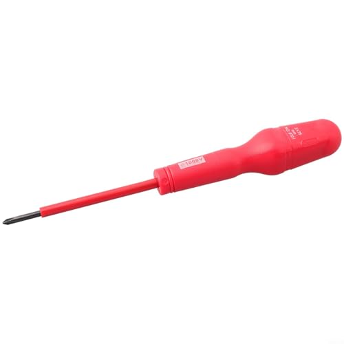 Isolierter Schraubendreher-Magnet-Bit, 1000 V, hochspannungsbeständig, Elektrikerwerkzeug, Chrom-Vanadium-Stahl, Sicherheitsausrüstung für elektrische Arbeiten (3 x 75 +) von Volakebeing