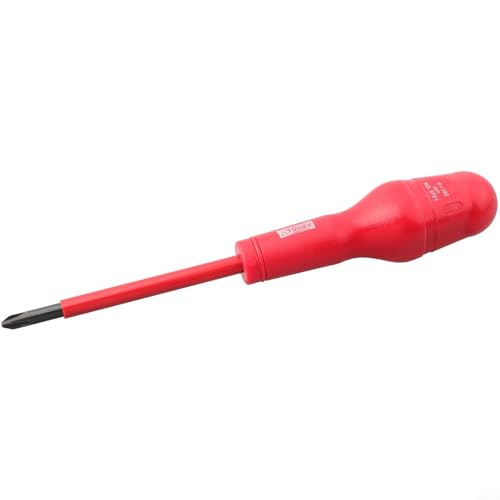 Isolierter Schraubendreher-Magnet-Bit, 1000 V, hochspannungsbeständig, Elektrikerwerkzeug, Chrom-Vanadium-Stahl, Sicherheitsausrüstung für elektrische Arbeiten (6 x 100 +) von Volakebeing