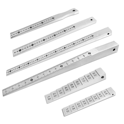 Kegellehre, Spaltmesswerkzeug, Karbonstahl, Fühlerlehre-Set, Schweißinspektion, Kegelmessgerät, 0,2–4 mm, 0,5–10 mm, Präzisionsmessgerät für Wor(1–5 mm) von Volakebeing