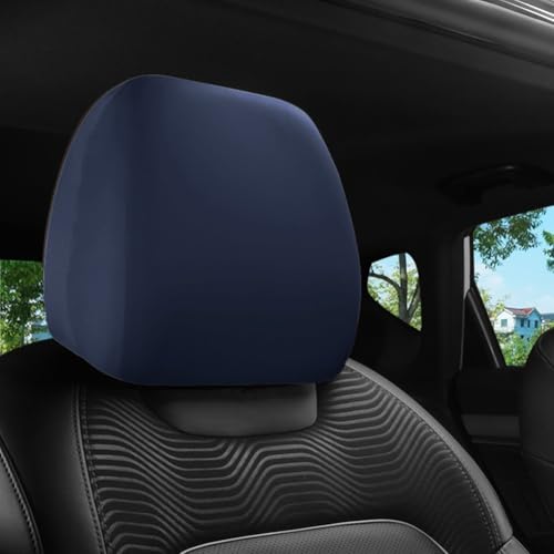 Kopfstützenbezug aus Stoff für Fahrzeugschutz, weiches und bequemes Design (dunkelblau) von Volakebeing
