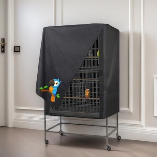 Lichtblockierende Abdeckung für Sittichkäfig für verbesserte Vogelschlafumgebung (48 x 48 x 102 cm) von Volakebeing