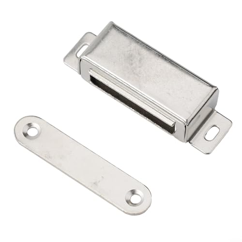 Magnetischer Türschnäpper, robust, 40 kg, Edelstahl, Schrankriegel für Küchenschränke, Schubladen, Schiebetüren, Marine-Außenbereich, silberfarben (L) von Volakebeing