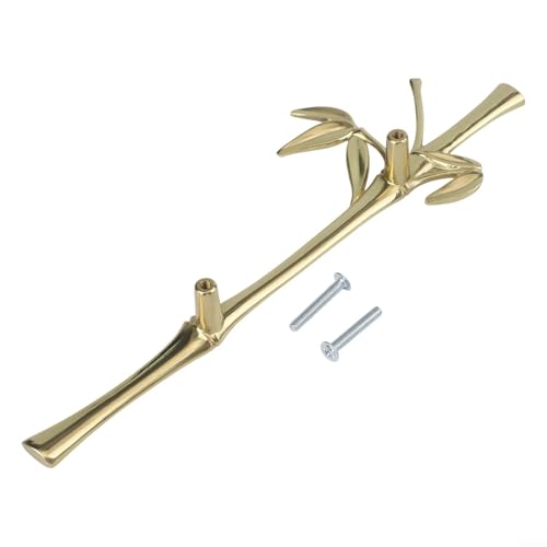 Messinggriff in Astform, Schubladengriff, Hardware für Küchenschränke, Kleiderschränke, Möbel mit Schrauben, Gold-Finish (rechts) von Volakebeing