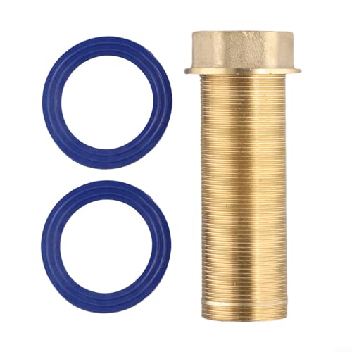 Messinghahn-Verlängerungsrohr, feste Fußschrauben-Set, Kalt-/Warmwasser-Reparaturmuttern mit Kontermutter, 60/80/100/120/150 mm, Optionen für Küchenspüle, rostfrei, (10 cm) von Volakebeing