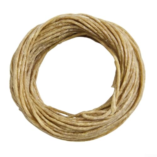 Natürliches Bienenwachs und Bio-Hanfdochte zur Kerzenherstellung, 90 cm, starke und flexible Schnur (dunkelbraun) von Volakebeing