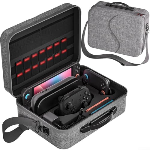 Nylon-Tragetasche für Nintendo Switch 2, leicht und für den täglichen Gebrauch (grau) von Volakebeing