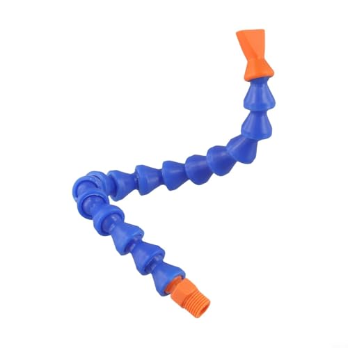 Pneumatischer Kühlmittelschlauch, 1/4 1/2 Zoll Außengewinde, Kühlrohr für Drehmaschine für CNC-Maschine, BPS-Wasserölsystem, blaues Kunststoffflexibles Rohr (Flachdüse)) von Volakebeing