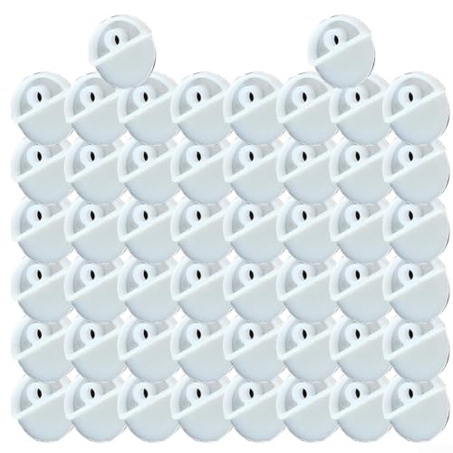 Rahmenloses Spiegel-Wandbefestigungs-Set, Kunststoff-Befestigungsclips mit Schrauben, klare 90°/180°/270°-Optionen, 5 mm Höhe, für Glasscheiben, 20/50-teiliges Set (B 50 Stück) von Volakebeing