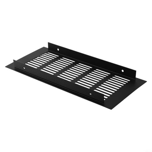 Rechteckiges Lüftungsgitter aus Aluminium für Schrank, Kleiderschrank, Schuhschrank, Tür, widerstandsfähig, wasserdicht, Legierung, Lüftungsabdeckung, schwarz, 100 x 150 mm bis (100 x 225 mm) von Volakebeing