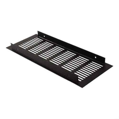 Rechteckiges Lüftungsgitter aus Aluminium für Schrank, Kleiderschrank, Schuhschrank, Tür, widerstandsfähig, wasserdicht, Legierung, Lüftungsabdeckung, schwarz, 100 x 150 mm bis (100 x 250 mm) von Volakebeing