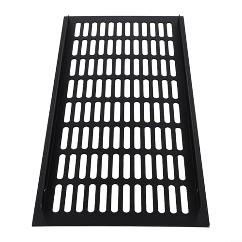 Rechteckiges Lüftungsgitter für Kleiderschrank, Schuhschrank, Schrank, Lüftungsschlitzabdeckung, Aluminiumlegierung, schwarz oder weiß, 200 x 200 bis 200 x 400 (schwarz, 200 x 400 mm) von Volakebeing