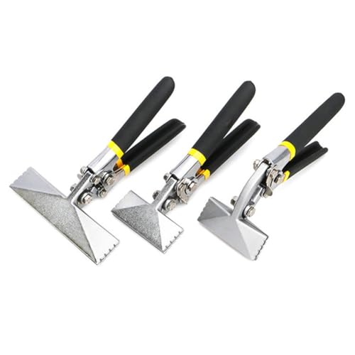 Robuste Blechbiegezange, Chrom-Vanadium-Stahl, Handnäher, Crimpzange für Metallbearbeitung mit geradem oder Winkelgriff, Backenbreite 80 mm oder 150 mm, rutschfester Griff (C) von Volakebeing