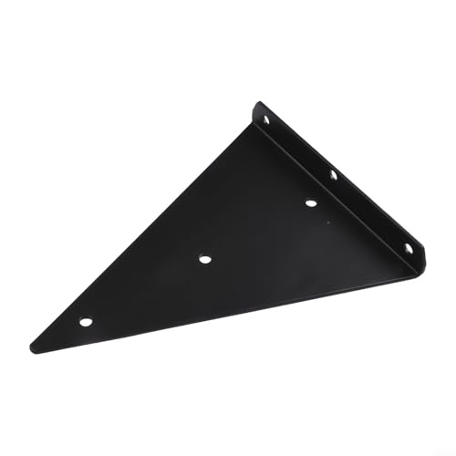 Robuste dreieckige Regalträger aus Stahl für wandmontierte schwebende Regale, unsichtbares Plattendesign, Metallbeschläge, schwarz oder weiß, 1 Packung (schwarz, 230 mm) von Volakebeing