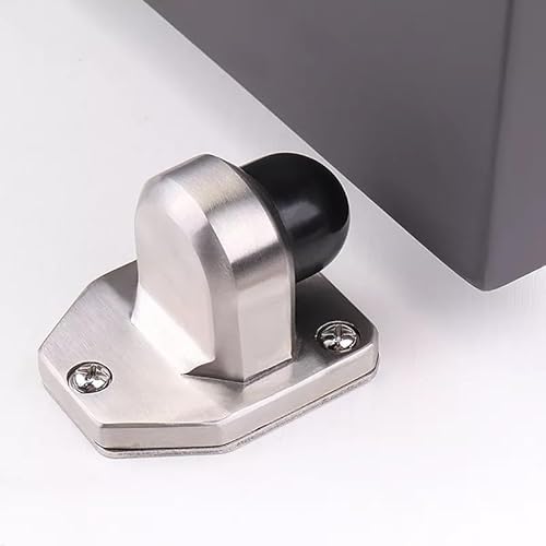 Robuster Edelstahl-Türstopper mit Anti-Kollisions-Gummi, Glastürbegrenzer für Wand- oder Bodenmontage, geräuschreduzierende Türbeschläge und Stoßstange für den Heimgebrauch (lang) von Volakebeing