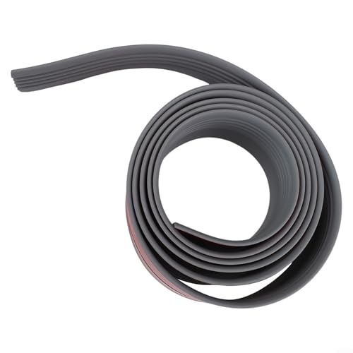 Rutschfeste Treppenkantenverkleidung, 3 m, Selbsttreppenkantenschutz, Vinyl, Gummi, Treppennasenform, wasserdicht, für Fliesen, Holz, Marmor, Metall (Grau, 3 m) von Volakebeing