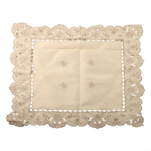 Satin-Blumen-Tischdecke für Heimdekoration, perfekt für Partys und (4# (2# (rund 30 x 45 cm) von Volakebeing