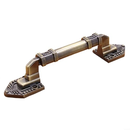 Scheunentürgriff aus Bronze, Aluminiumlegierung, für Schrank, Kommode, rostbeständig, mit Befestigungsschrauben für Innen- und Außentüren (Grün-Bronze-M) von Volakebeing