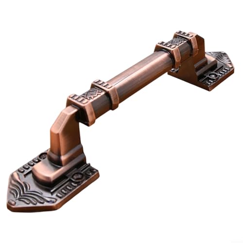Scheunentürgriff aus Bronze, Aluminiumlegierung, für Schrank, Kommode, rostbeständig, mit Befestigungsschrauben für Innen- und Außentüren (Rotbronze, L) von Volakebeing