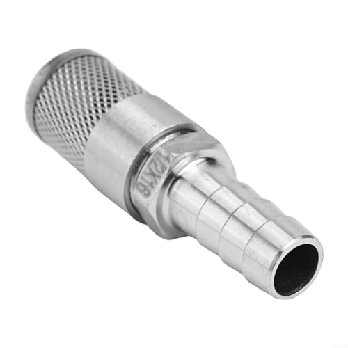 Schlauchstutzen, Inline-Wasserfilter, Edelstahl, 304, Sieb, 1,5 mm Öffnung, für Bewässerungspumpe, Kraftstoff-Gas, Größen 6 - 18 mm, widerstandsfähig, einfache Installation (16 mm) von Volakebeing