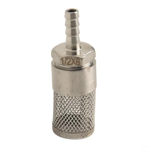 Schlauchstutzen, Inline-Wasserfilter, Edelstahl, 304, Sieb, 1,5 mm Öffnung, für Bewässerungspumpe, Kraftstoff-Gas, Größen 6 - 18 mm, widerstandsfähig, einfache Installation (8 mm) von Volakebeing
