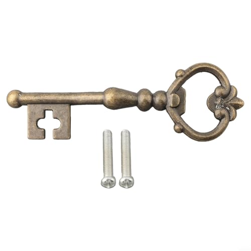 Schlüsselform Vintage Schranktürgriff Zinklegierung Bauernhausstil Schubladengriff Antik Bronze Möbelbeschläge Küchenschrank Knauf (Bronze) von Volakebeing