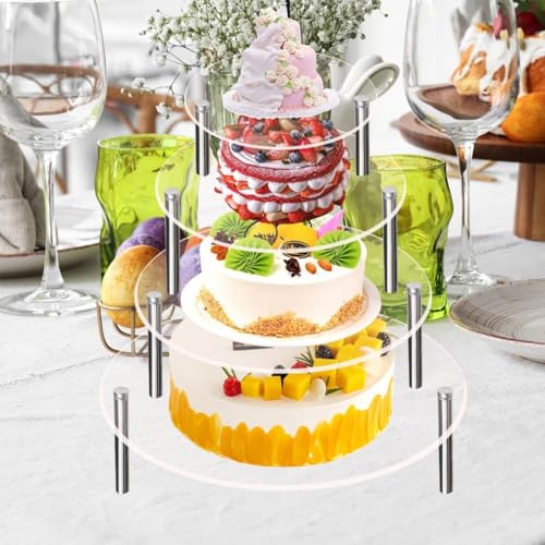 Schönes Tortenständer-Set aus Acryl für Events, zum Präsentieren von Cupcakes und leckeren Desserts (L) von Volakebeing
