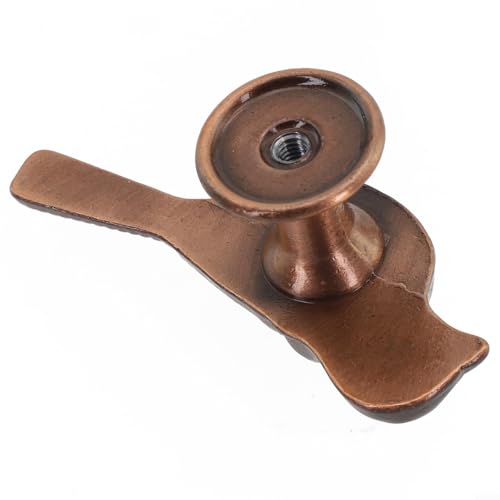 Schrankknäufe aus Zinklegierung, Vogelform, Möbelgriffe, für Schrank, Kleiderschrank, Schublade, Einzelloch, 62 mm, kreative Heimdekoration, Zubehör (Rotbronze) von Volakebeing