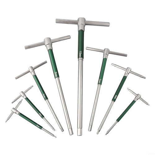 Sechskantschlüssel-Set mit T-Griff, 2–10 mm, Edelstahl, Inbusschlüssel-Werkzeug-Set mit drehbarem Griff für Hausmöbel, Motorrad-Reparatur, 8-teilig von Volakebeing