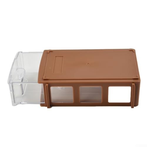 Stapelbare Aufbewahrungsbox für Kleinteile aus Kunststoff, Kleinteile-Organizer für Schrauben, Komponenten, mit transparenten Schubladen, Wandhalterung oder Tischplatte (braun) von Volakebeing