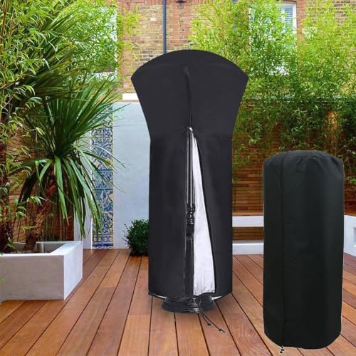 Strapazierfähige wasserdichte Außenheizungsabdeckung, 210D Oxford-Tuch, wetterbeständiger Garten-Terrassenmöbelschutz mit Kordelzug für Winterheizungsschutz und Outdoor-Heizungszubehör, Schwarz Strapazierfähige wasserdichte Außenheizungsabdeckung, 210D Oxford-Tuch, wetterbeständiger Garten-Terrassenmöbelschutz mit Kordelzug für Winterheizungsschutz und Outdoor-Heizungszubehör, Schwarz von Volakebeing