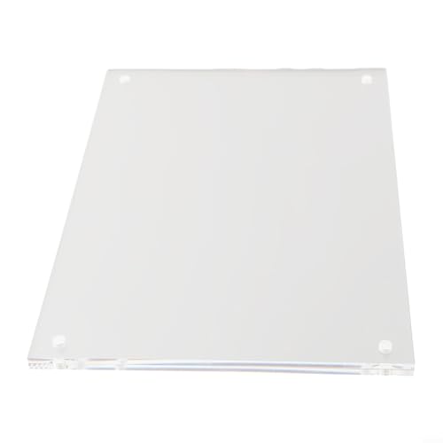 Transparenter Acryl-Bilderrahmen für den Schreibtisch, doppelseitig, klares Display mit 4 Eckmagneten, vertikal oder horizontal, mehrere Größen (15 x 21 cm) von Volakebeing