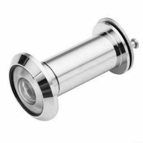 Türspion 220 Grad Weitwinkel-Glaslinse, Metallgehäuse, verstellbares Gewinderohr für 50–70 mm Türen, silberfarben, 15,7 mm Einbauloch von Volakebeing