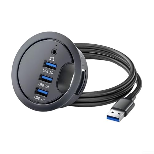 USB 3 0 Schreibtisch-Hub mit integrierter Audio-Schnittstelle, perfekt für die Organisation von Geräten und schnellen Datenübertragungen USB 3 0 Schreibtisch-Hub mit integrierter Audio-Schnittstelle, perfekt für die Organisation von Geräten und schnellen Datenübertragungen von Volakebeing
