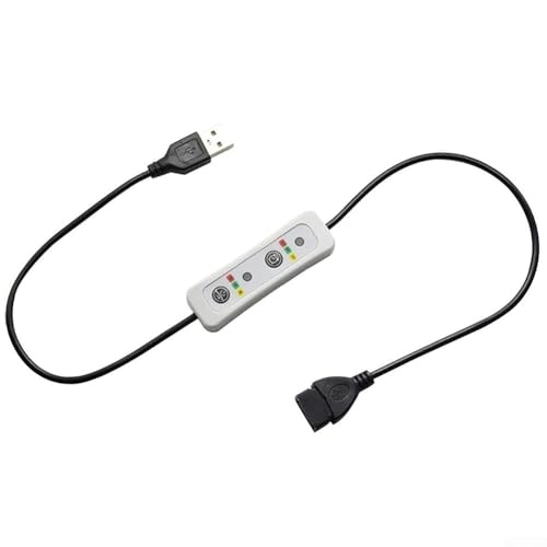USB Timer Schalter Verlängerungskabel 60cm DC5V Steuerung für LED-Leuchten Lüfter mit 3 Geschwindigkeitsstufen und 0,5-3 Stunden Timer Schwarz Weiß USB Timer Schalter Verlängerungskabel 60cm DC5V Steuerung für LED-Leuchten Lüfter mit 3 Geschwindigkeitsstufen und 0,5-3 Stunden Timer Schwarz Weiß von Volakebeing