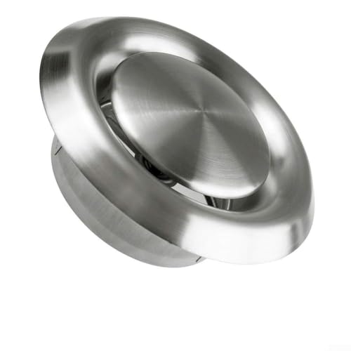 Verstellbare Lüftungsgitter-Abdeckung, Edelstahl, rund, für Belüftung, 100 mm, 125 mm, 150 mm, Wand-Deckenmontage, Badezimmer, Küche, Büro (150 mm) von Volakebeing