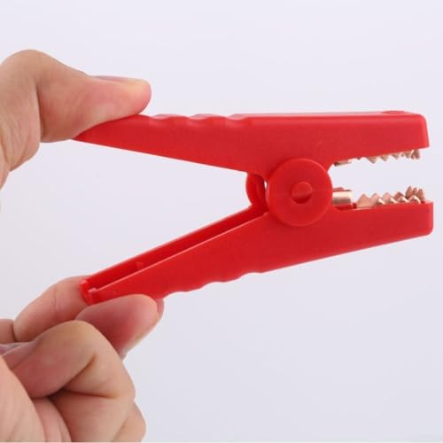 Volakebeing 2 x große 100 A Krokodilklemmen, Autobatterieladegeräte, isolierte Klemmen, Kupferwerkzeug, rot, schwarz, 95 mm, Elektrotechnik, Spannungsprüfer Volakebeing 2 x große 100 A Krokodilklemmen, Autobatterieladegeräte, isolierte Klemmen, Kupferwerkzeug, rot, schwarz, 95 mm, Elektrotechnik, Spannungsprüfer von Volakebeing