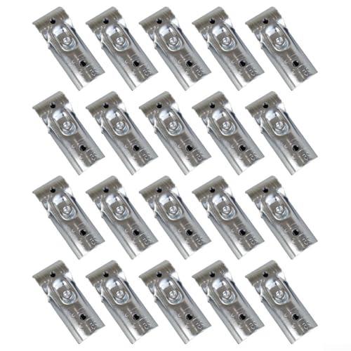 Volakebeing 20 Sets T-Rohrschellen aus Edelstahl, galvanisierter Karbonstahl, 2 mm dicke Verbindungselemente für schwere Anwendungen von Volakebeing