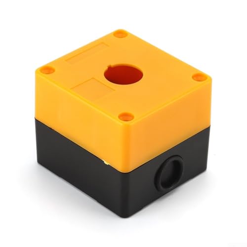 Volakebeing 22 mm roter Pilz-Druckknopfschalter, AC 220 V, 10 A, Stoppstations-Box mit Verriegelungsmechanismus für industrielles elektrisches Bedienfeld (Box) von Volakebeing