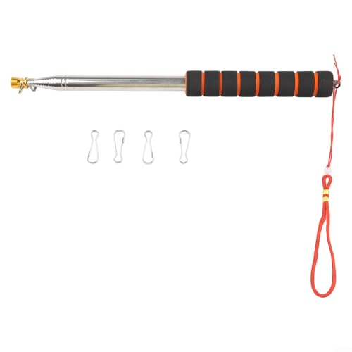 Volakebeing 3 m Teleskop-Fahnenmast mit 4 sicheren Clips, verstellbare Metallstange für Flaggen, Banner, Schilder, Paraden, Rallyes, Sportveranstaltungen, Outdoor-Aktivitäten von Volakebeing