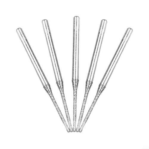 Volakebeing 5 x diamantbeschichtete Bohrer, 0,8–2,5 mm, 2,35 mm Schaft, kompatibel mit Drehwerkzeugen für Glas, Jade, Bernstein, Fliesen, Porzellan, Ziegel und Stein (5 Stück 0,8 mm) von Volakebeing