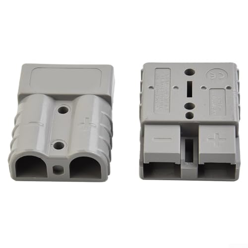 Volakebeing 50 Amp Power Connectors Style Plugs 6AWG 12-24V DC Electrical Wire Cable Connectors for Industrial Equipment 5-10 Pieces Grey (5PCS) von Volakebeing