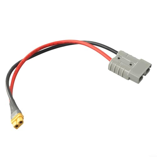 Volakebeing Adapterkabel für Solarpanel, 50 A, 600 V, Stecker auf XT60, 10 AWG, 30 cm, für tragbare Kraftstation, Wohnmobil, Marine von Volakebeing
