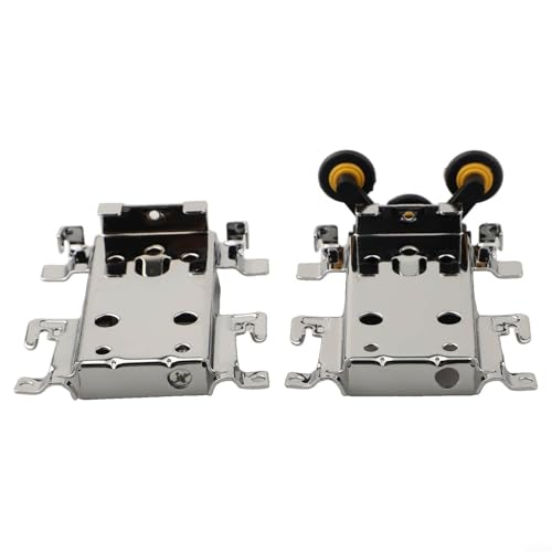 Volakebeing Alte Holztürrolle Schiebetür-Schrank-Riemenscheibe, seitlich montierte Kleiderschrank-Hardware, Nylonrad, Eisenschale, Kunststoff-Set, für Heimwerker-Projekte (1 Set) von Volakebeing