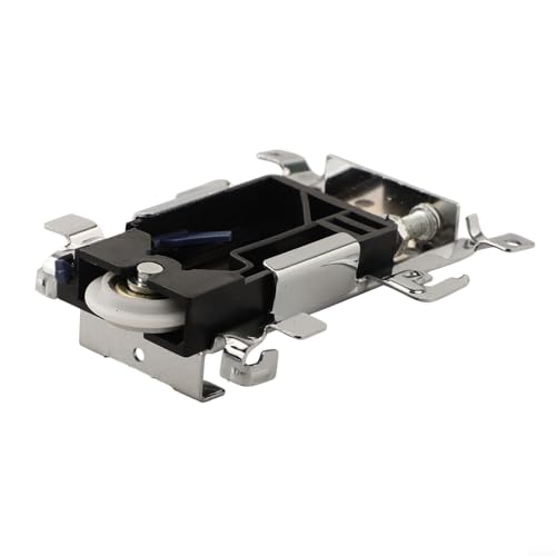 Volakebeing Alte Holztürrolle Schiebetür-Schrankrolle, seitlich montierte Kleiderschrank-Hardware, Nylonrad, Eisenschale, Kunststoff-Set, für Heimwerker-Projekte (nächste Runde) von Volakebeing