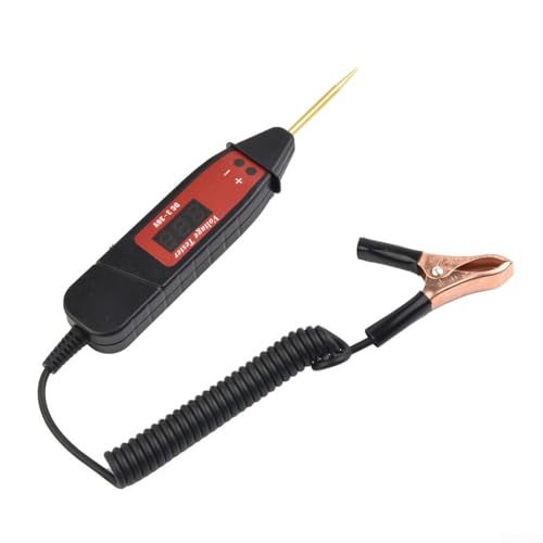 Volakebeing Automotive LCD Digital Voltage Test Pen 3-36V DC Electric Circuit Tester with LED Light, Pure Copper Probe and Clip, Car Battery Voltage Checker and Volakebeing Automotive LCD Digital Voltage Test Pen 3-36V DC Electric Circuit Tester with LED Light, Pure Copper Probe and Clip, Car Battery Voltage Checker and von Volakebeing