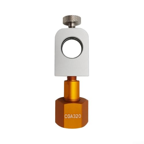 Volakebeing CGA320 Adapter – Schnellanschluss-Nachfüllventil mit Manometer für externe große kommerzielle Lufttanks (1-1# CGA320 ohne Messgerät) von Volakebeing
