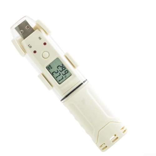 Volakebeing Digitaler Datenlogger für Temperatur und Luftfeuchtigkeit, USB-Überwachungsgerät, Lagerthermometer, landwirtschaftliches Gewächshaus, Monitor, Labortemperatur (Temp) von Volakebeing